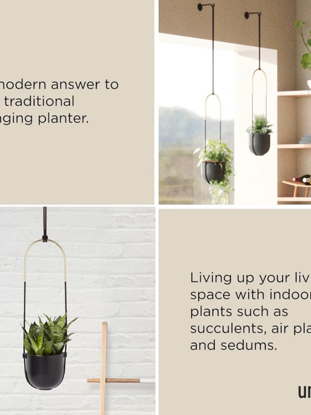 Umbra Planter - Bolo Single Hanging Planter — Black | NEW IN BOX - NWT - Picture 7 of 9